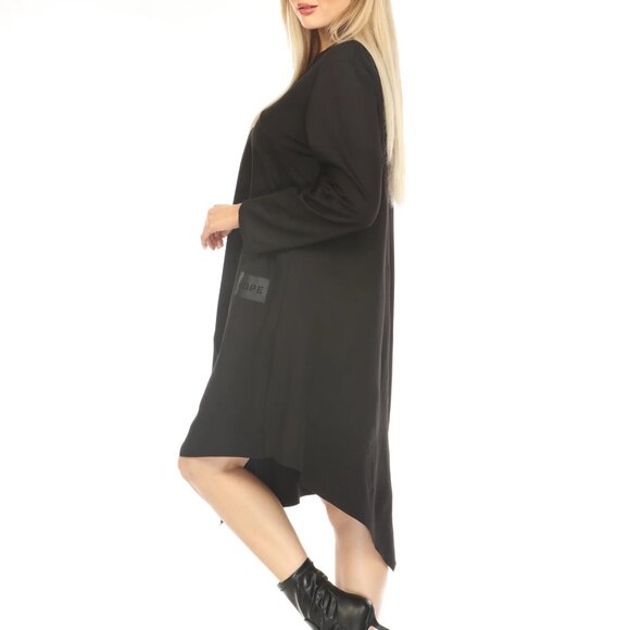 Black Hope Graphic Asymmetrical Dress - Picture 3 of 6